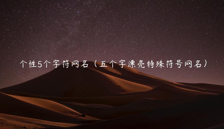 个性5个字符网名（五个字漂亮特殊符号网名）