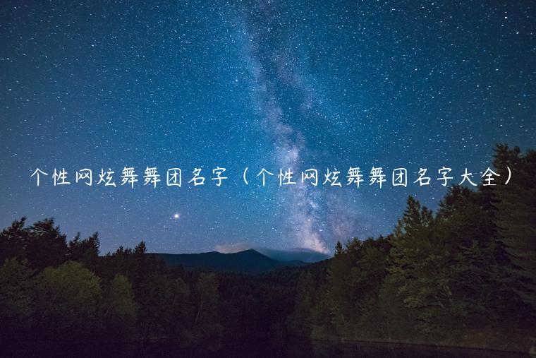 个性网炫舞舞团名字（个性网炫舞舞团名字大全）